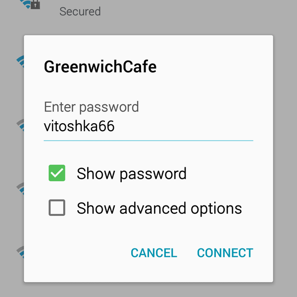 Wifi: GreenwichCafe Password: vitoshka66