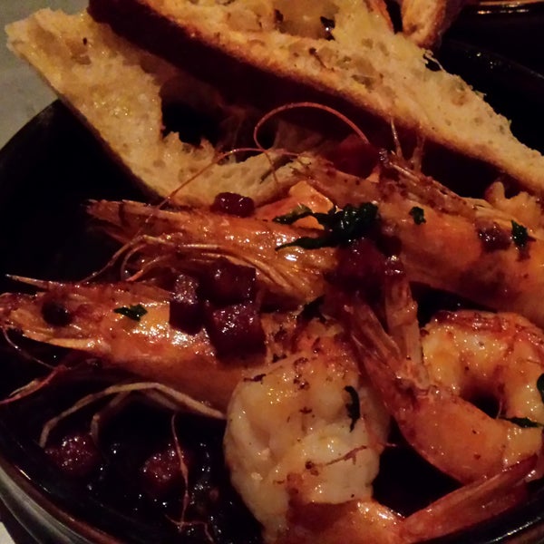 The garlic shrimp with chorizo is amazing
