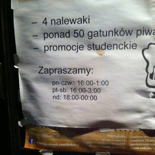 Das Foto wurde bei Pub Polufka von Golasów J. am 1/3/2013 aufgenommen