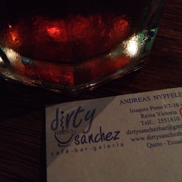 Photo taken at Dirty Sanchez Café Bar Galeria by Sebastian T. on 8/27/2014