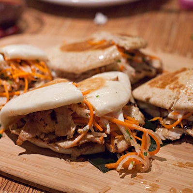 Chef Gavin was brought to Take a Bao to take control of the menu and kitchen. With a background in Asian kitchens, Gavin’s bao’s feature the Duck Confit, Banh Mi, the Crispy Panko, and more.