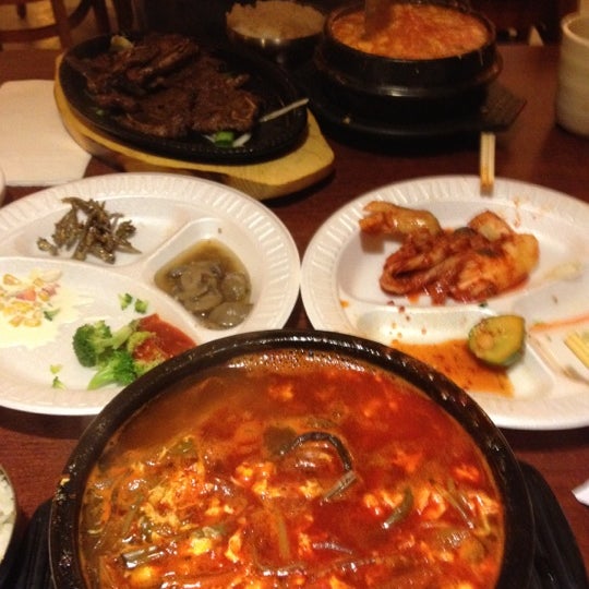 Photo taken at Dolsot House | K-Town BBQ Korean Restaurant by Meiju Q. on 10/17/2011