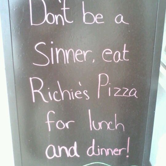 Photo taken at Richie&#39;s Pizza by Jonny M. on 3/2/2012