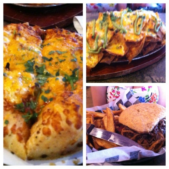Half off apps cheap wings and PBR on Wednesday nights. Nachos are huge. Lumberjack burger and pizza pies are delicious