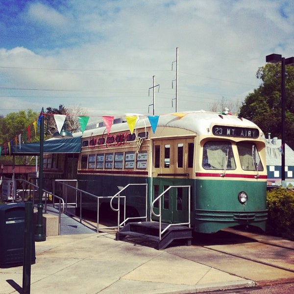Photo taken at Trolley Car Diner by Jasmine D. on 4/19/2012