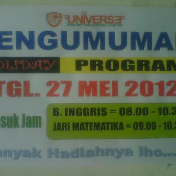 Photos At Universe English Education Centre Jl Nusa Indah 11 Caruban