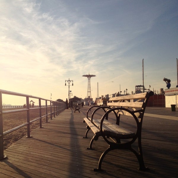 Photo taken at Coney Island Beach &amp; Boardwalk by Ekkapong T. on 1/8/2013