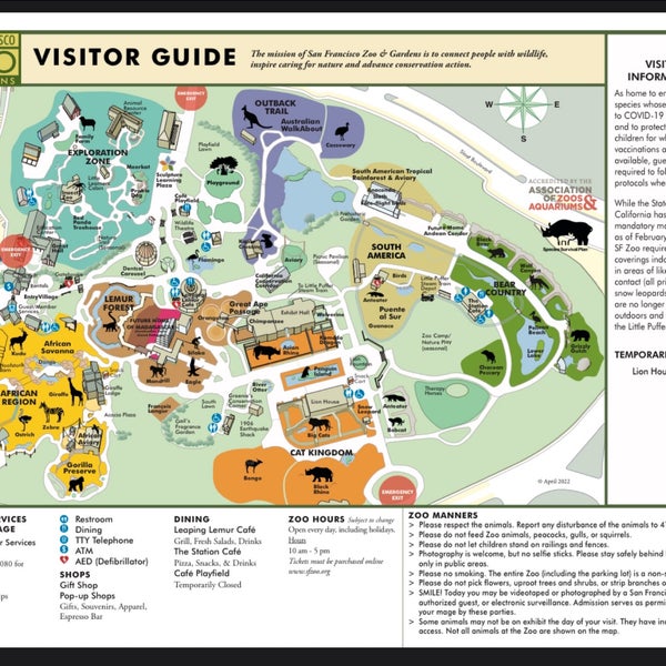 San Francisco Zoo Map