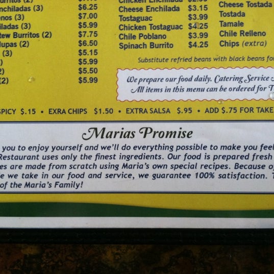 รูปภาพถ่ายที่ Maria&#39;s Mexican Restaurant โดย Mary S. เมื่อ 11/12/2012