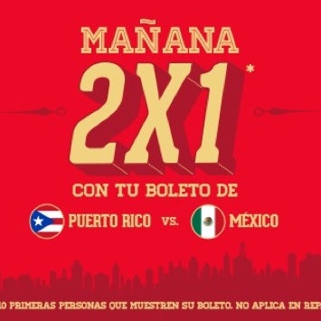 Mañana 2x1 con tu boleto Puerto Rico vs Mexico!!