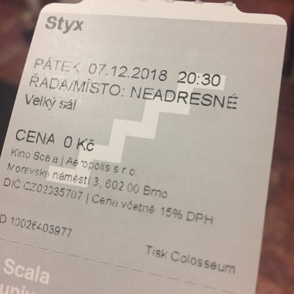 Foto diambil di Univerzitní kino Scala oleh Tereza F. pada 12/7/2018
