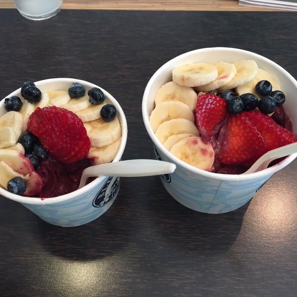 The Classic acai bowls were delicious. Pictured on left is the small bowl with a regular size bowl on the right