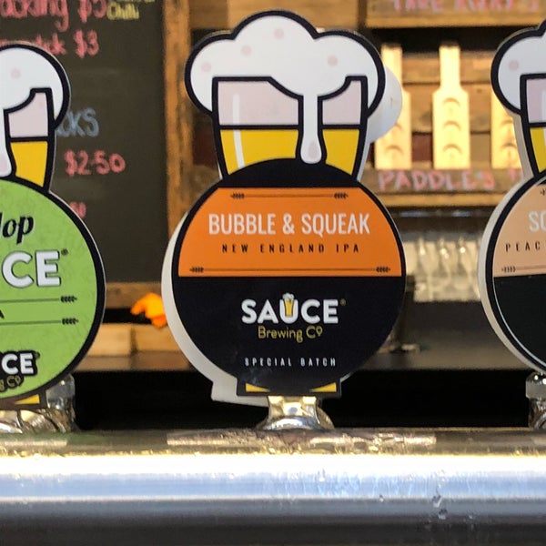 Photo taken at Sauce Brewing Co by Greg G. on 10/13/2018