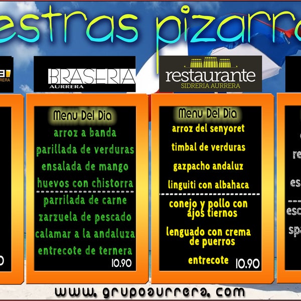 Estos son nuestros menús diarios y así los presentamos cada día.www.grupoaurrera.com