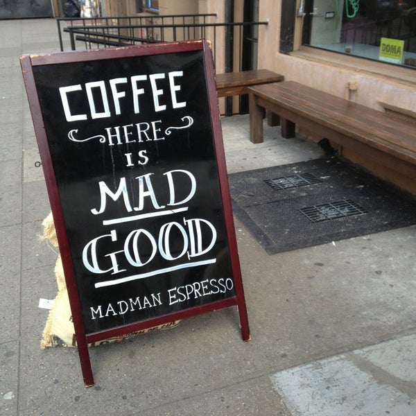 Photo taken at Madman Espresso by Kate H. on 4/2/2013