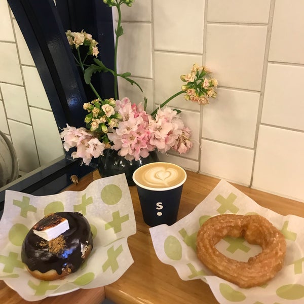 Photo taken at Shortstop Coffee &amp; Donuts by Plearn P. on 7/30/2019