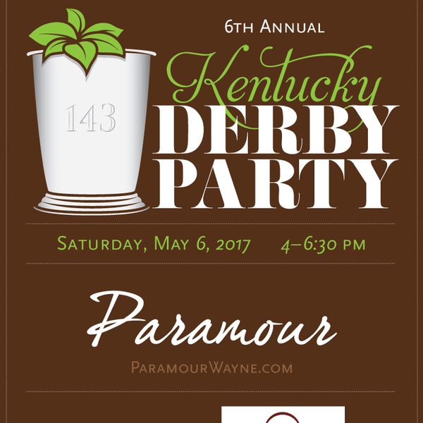 Join Paramour on Saturday, May 6, 2017 from 4-6:30pm as they celebrate their 6th Annual Kentucky Derby Party! All ticket sales benefit the Radnor Educational Foundation… http://ow.ly/cHxi30b1fCJ 🌹🐎