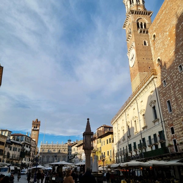 Photo taken at Piazza delle Erbe by Giorgio M. on 11/29/2021