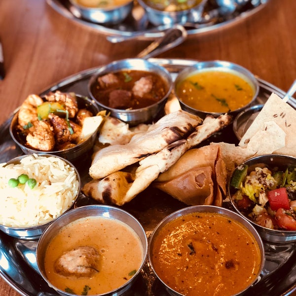 The lunch menu has all you can eat vegetarian and non vegetarian thali. Really good food.