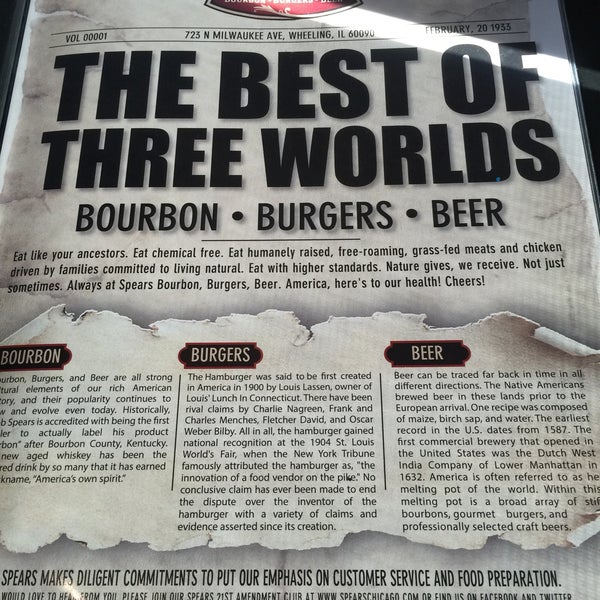 4/16/2015에 Katey F.님이 Spears Bourbon Burgers Beer에서 찍은 사진
