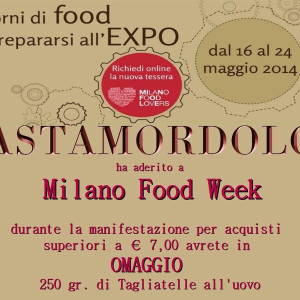 Se Vedum Duman...domani inizia "Milano Food Week" non perdetevi la nostra offerta