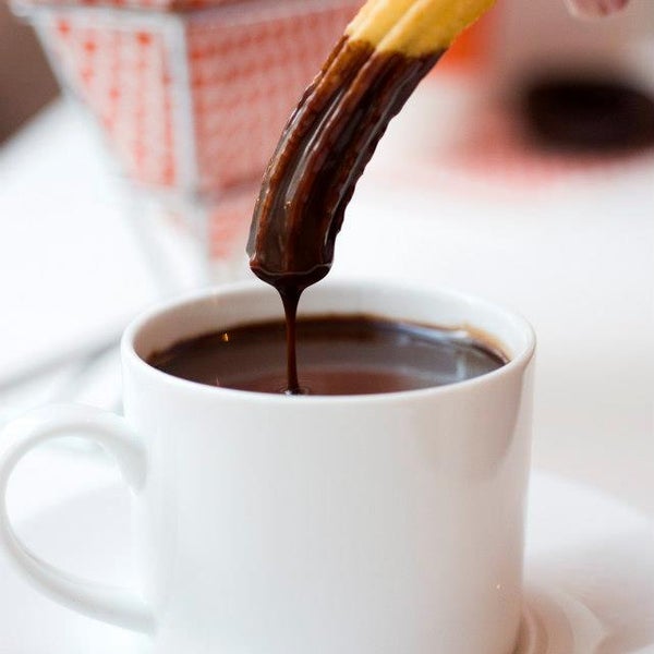 Try our traditional hot cocoa - perfect for dipping the churros in!