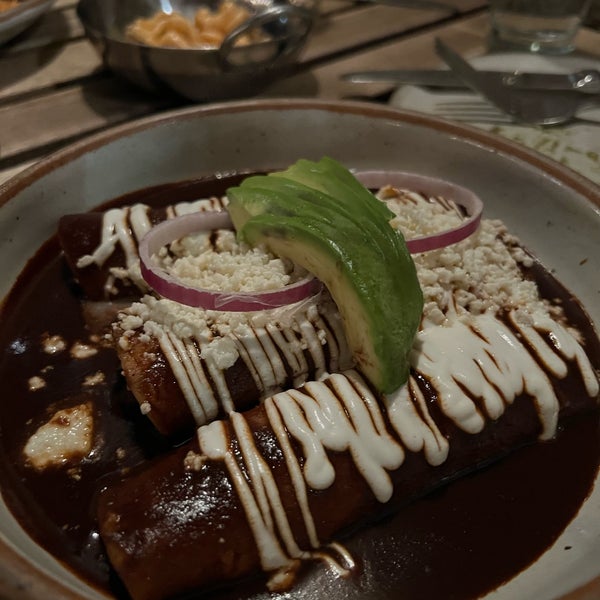 Out of this world Mole de Piaxtla. Get it as a plate or in enchiladas.