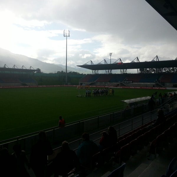 Photo taken at Rheinpark Stadion by Sasa D. on 5/11/2013