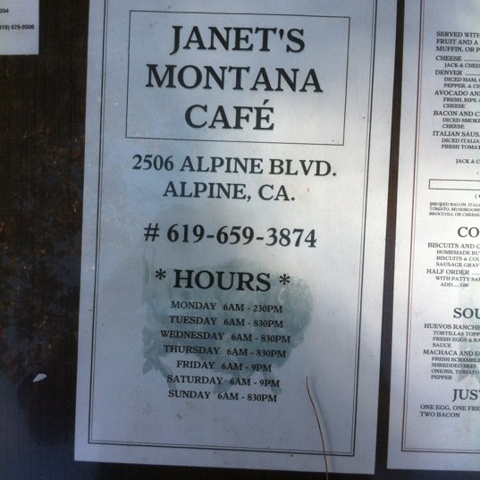 Photos at Montana Cafe Alpine, CA