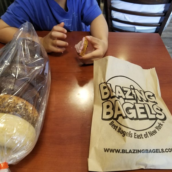 Photo taken at Blazing Bagels by Jenny M. on 6/25/2017