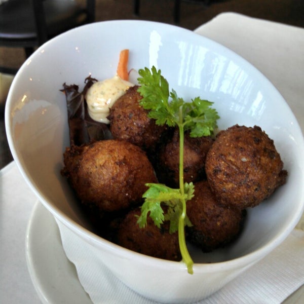 Crab hush puppies are solid.