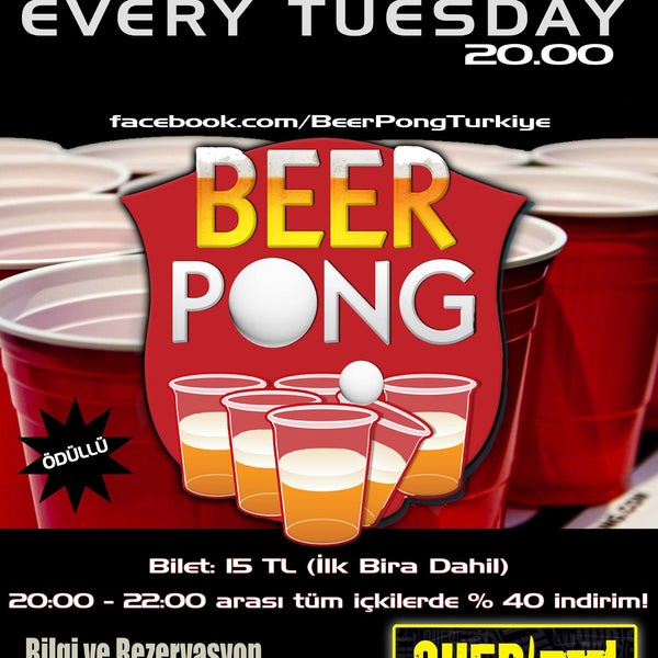 Overall'da her salı 21.00'da Beer Pong ve Karaoke gecesi..