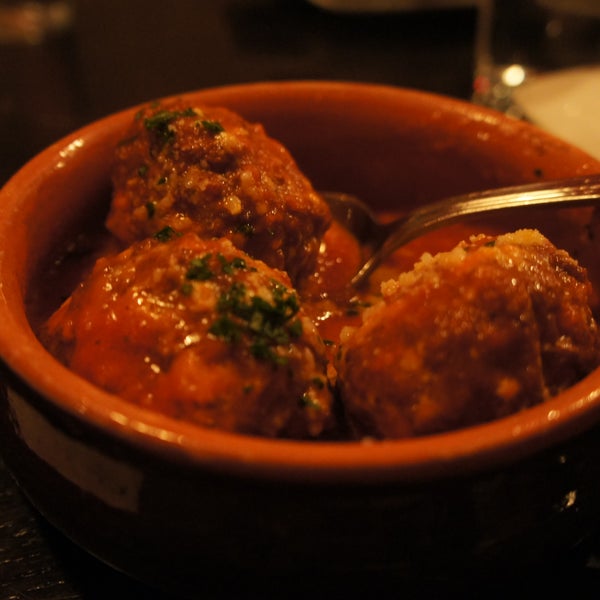chef canora is a magician with veal meatballs