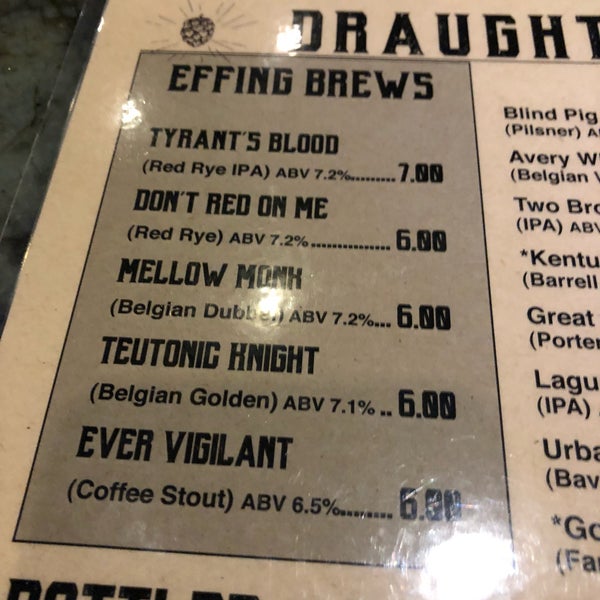 Photo taken at Effing Brew Company by Patrick O. on 4/14/2018