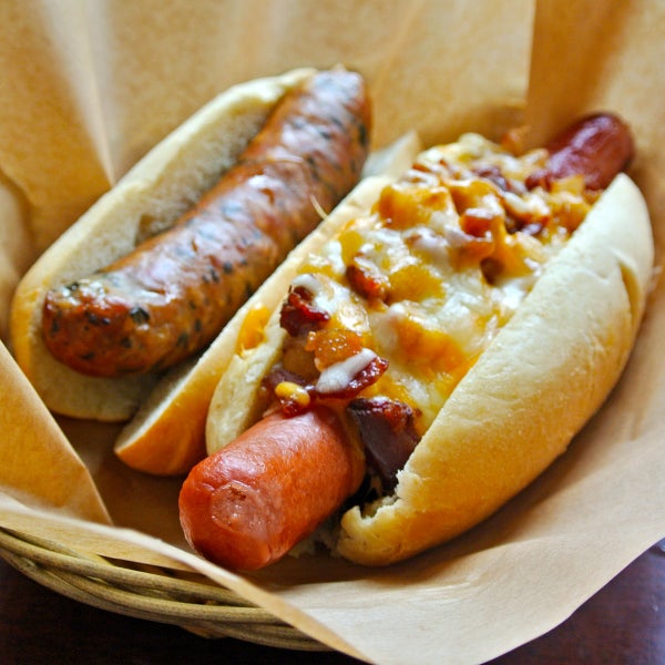 Ridiculously good sausages and hot dogs. Hard to go wrong with anything but you don't want to miss the Roasted Garlic Sausage or California Dog Wild Style. Read all about it on WinstonWanders below!!