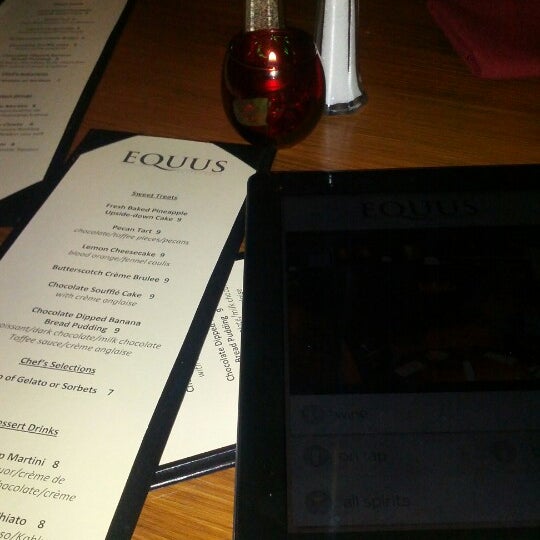 Снимок сделан в Equus Restaurant &amp; Loungebar пользователем Anya 2/3/2013