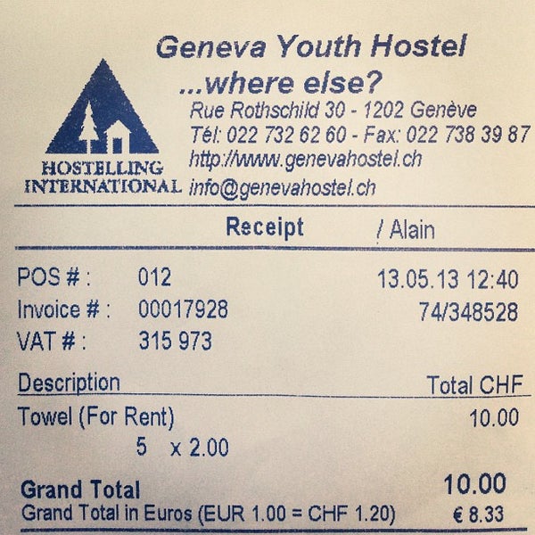รูปภาพถ่ายที่ Geneva Hostel โดย Asanee P. เมื่อ 5/13/2013