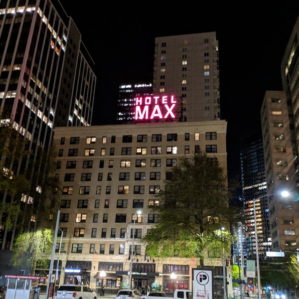 Photo taken at Hotel Max by Russell S. on 4/25/2019