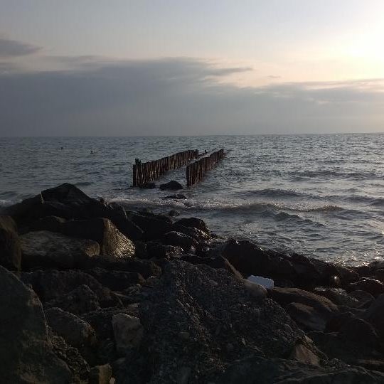 Photo taken at Poti Black Sea Beach - SHAVI ZGVIS NAPIRI by Hristo T. on 8/25/2014