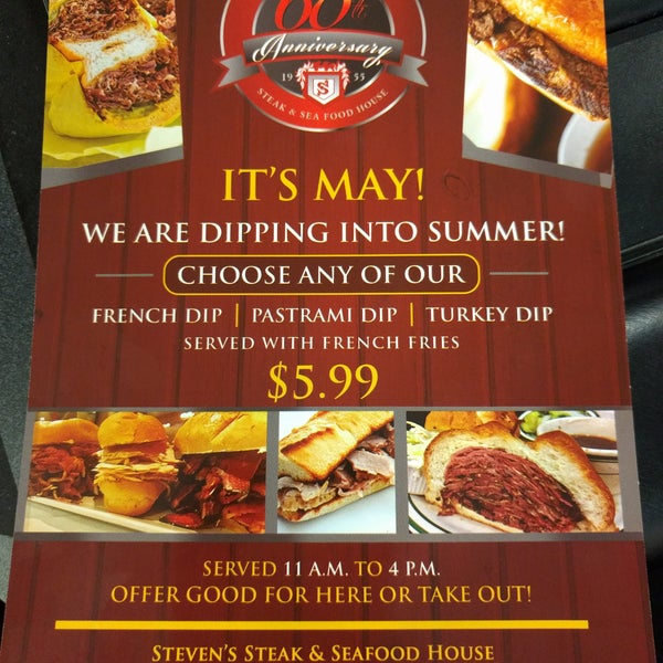 I just had their Beef Dip sandwich which was tender and delicious!  Only $5.99 for the month of May 2018.  The deal also includes pastrami and turkey dip sandwiches.