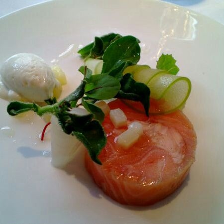 Perfect salmon with iced horseradish. Melts on your tongue! Perfect day!