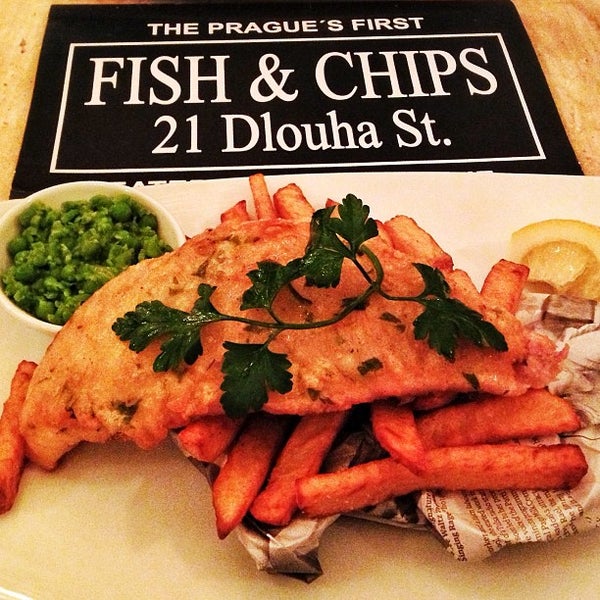 Photo taken at Fish &amp; Chips 21 Dlouha St. by Tomas P. on 2/25/2013