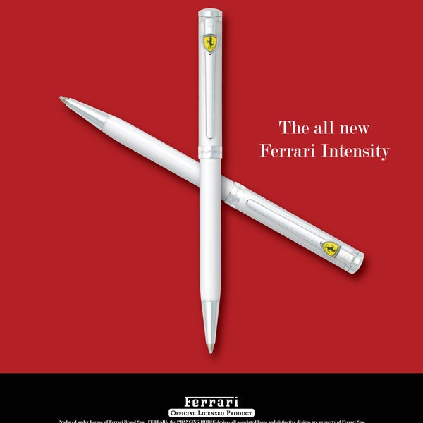 Pen of the Month :New Sheaffer Ferrari Intensity BP in White. Now available at William Penn store at #InfinitiMall.