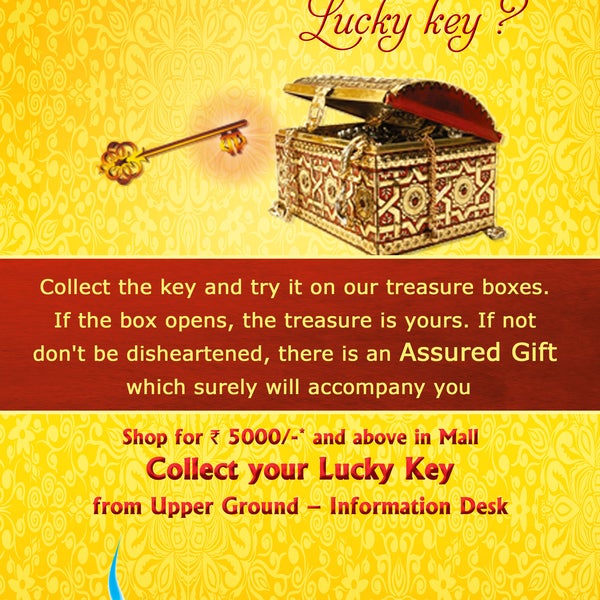 Shop for Rs 5000/- &  above to collect your lucky key from Kiah. Visit now at #InfinitiMall.
