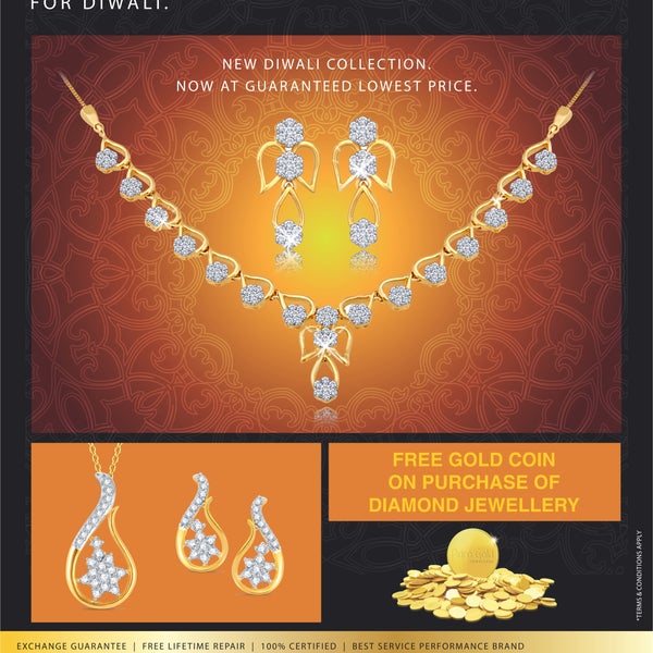 A bright new collection for Diwali only at Pure Gold at #InfinitiMall. *T&C apply