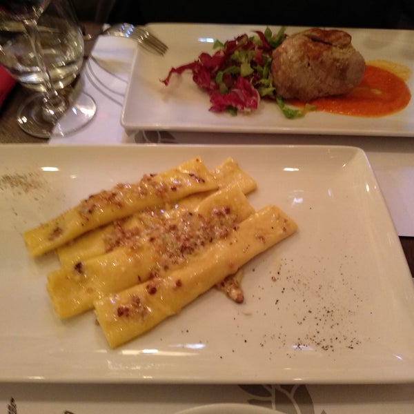 The lamb and ravioli with cheese, walnuts and pepper were delicious, service was great!