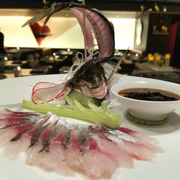 Spanish mackerel sashimi, fresh fish, sushi as an art form