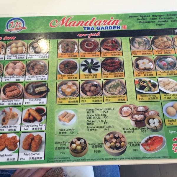 Mandarin Tea Garden Menu Fasci Garden