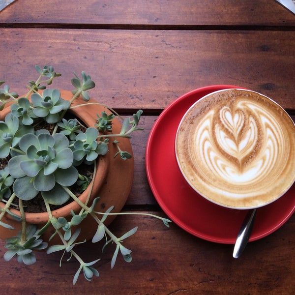 Beautiful latte art and great coffee
