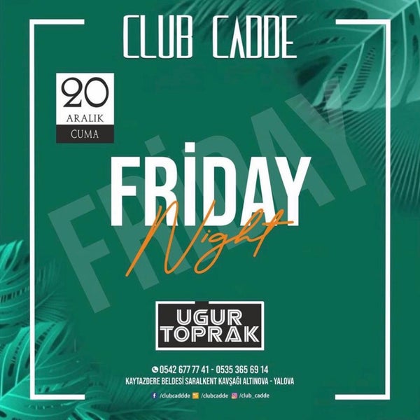 รูปภาพถ่ายที่ Club Cadde โดย Abdurrahim E. เมื่อ 12/20/2019